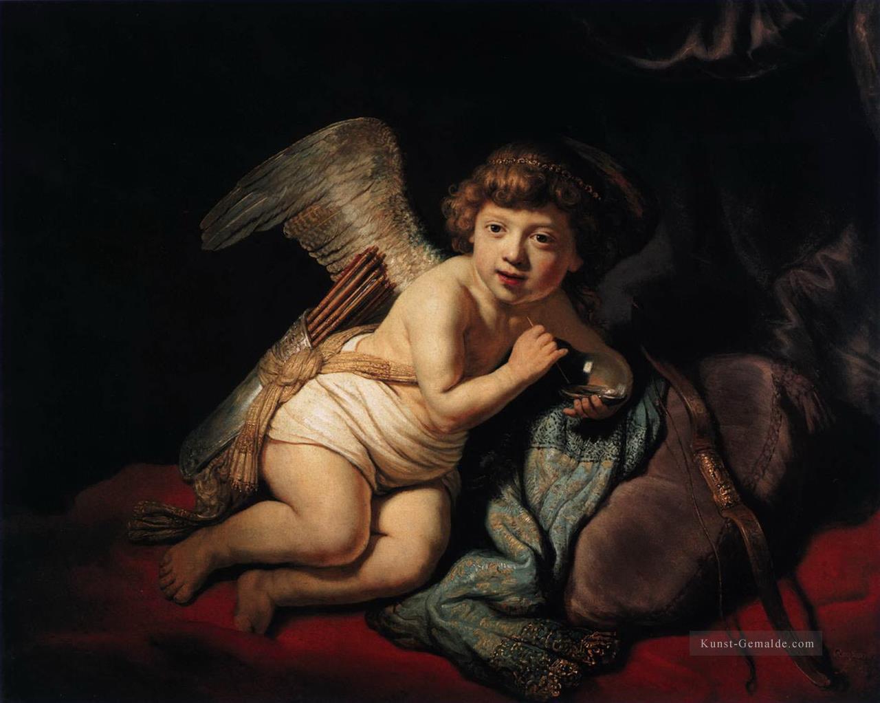 Amor Blasen Seifenblasen Rembrandt Ölgemälde